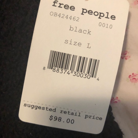 Black free people sweater- open back with tie! - Picture 2 of 3